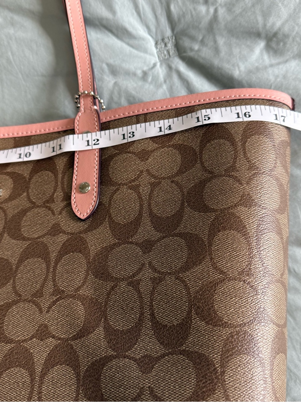 Coach Reversible City Tote and Matching Pink Pouch - Picture 14 of 14